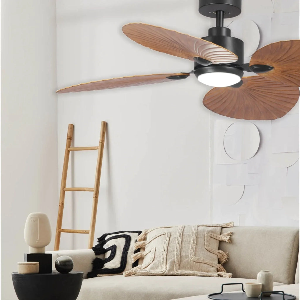 LÚZETE - VENTILATORE DA SOFFITTO LED 18W REGOLABILE 4 PALE MOTORE DC LAGOS