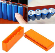 Batteria Clip - Regolabile Supporto di Montaggio - Plastica - 2 Pezzi - Industriale - Adatto per Punti di Contatto - Arancione
