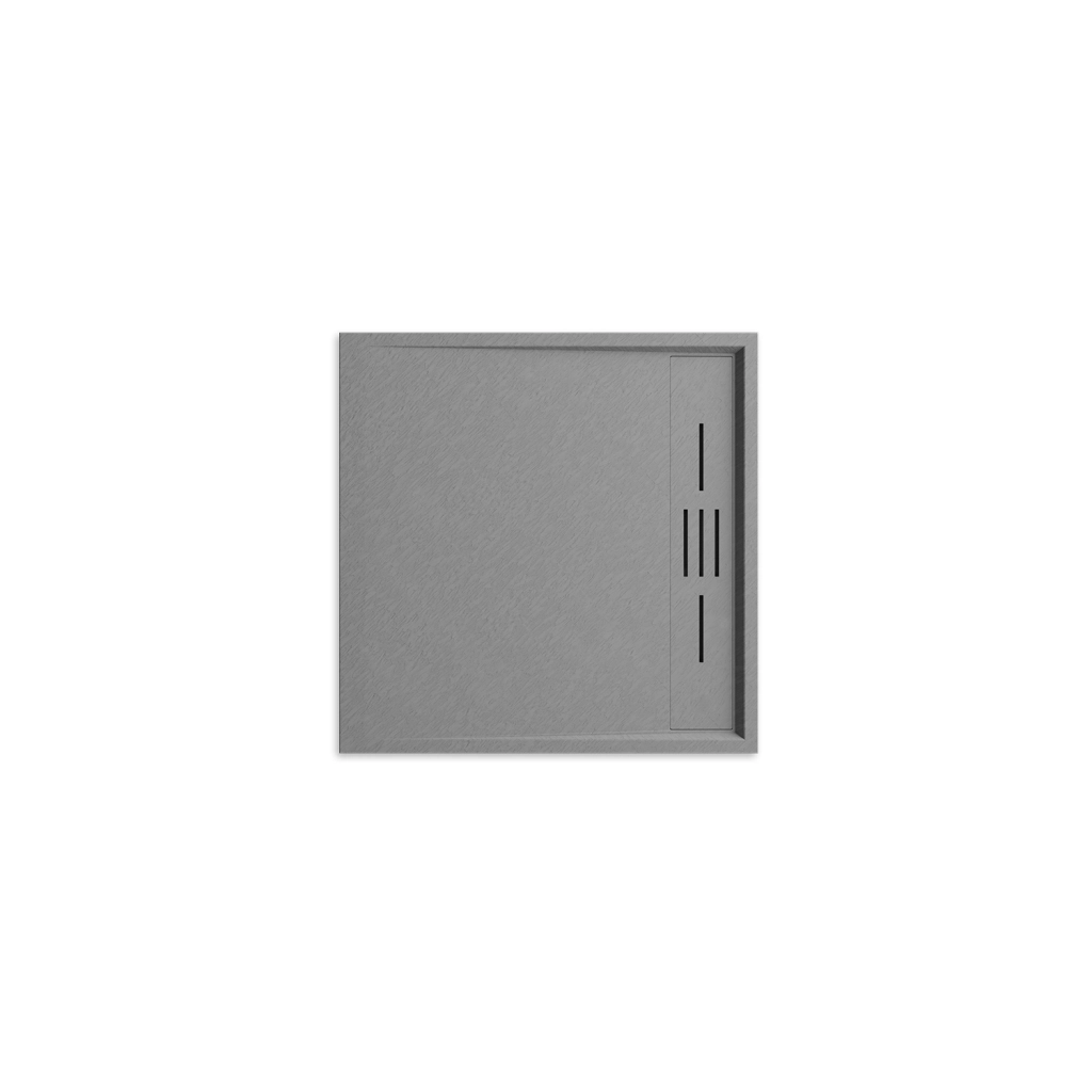 Piatto doccia 80x80 effetto pietra colore grigio | Spanios
