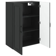 Armadietto a Muro | Mobiletto a muro Nero 66 x 34,5 x 90 cm Legno ingegnerizzato