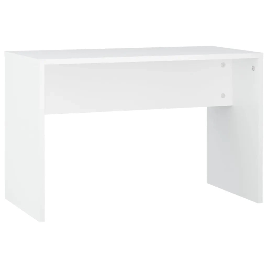 Set Tavolo da Toeletta | Tavolo da Trucco Bianco con LED in Legno Multistrato