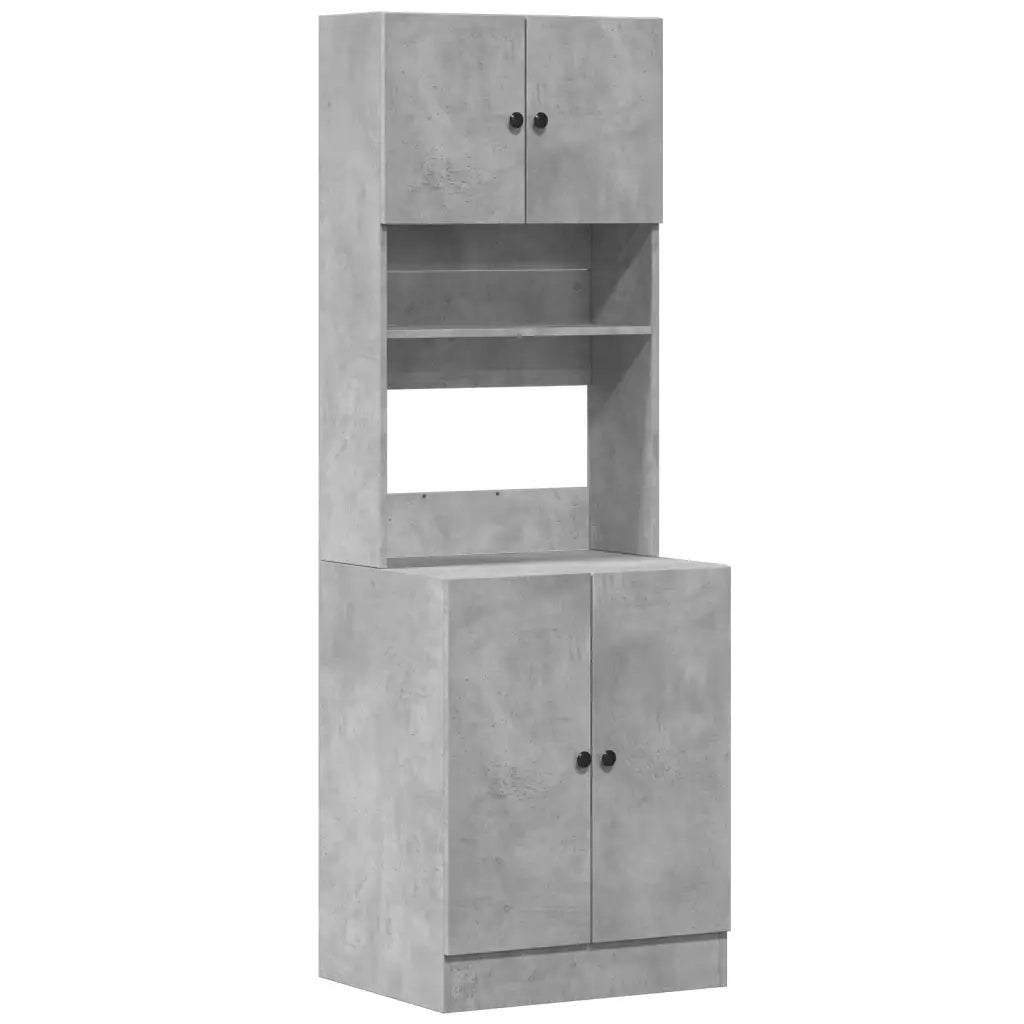 Mobile da cucina-Armadio da cucina Grigio 60x50x180 cm in Legno Multistrato