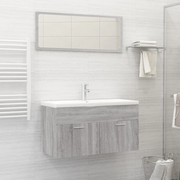 Set Mobili da Bagno 2 pz Grigio Sonoma in Legno Multistratocod mxl 105302