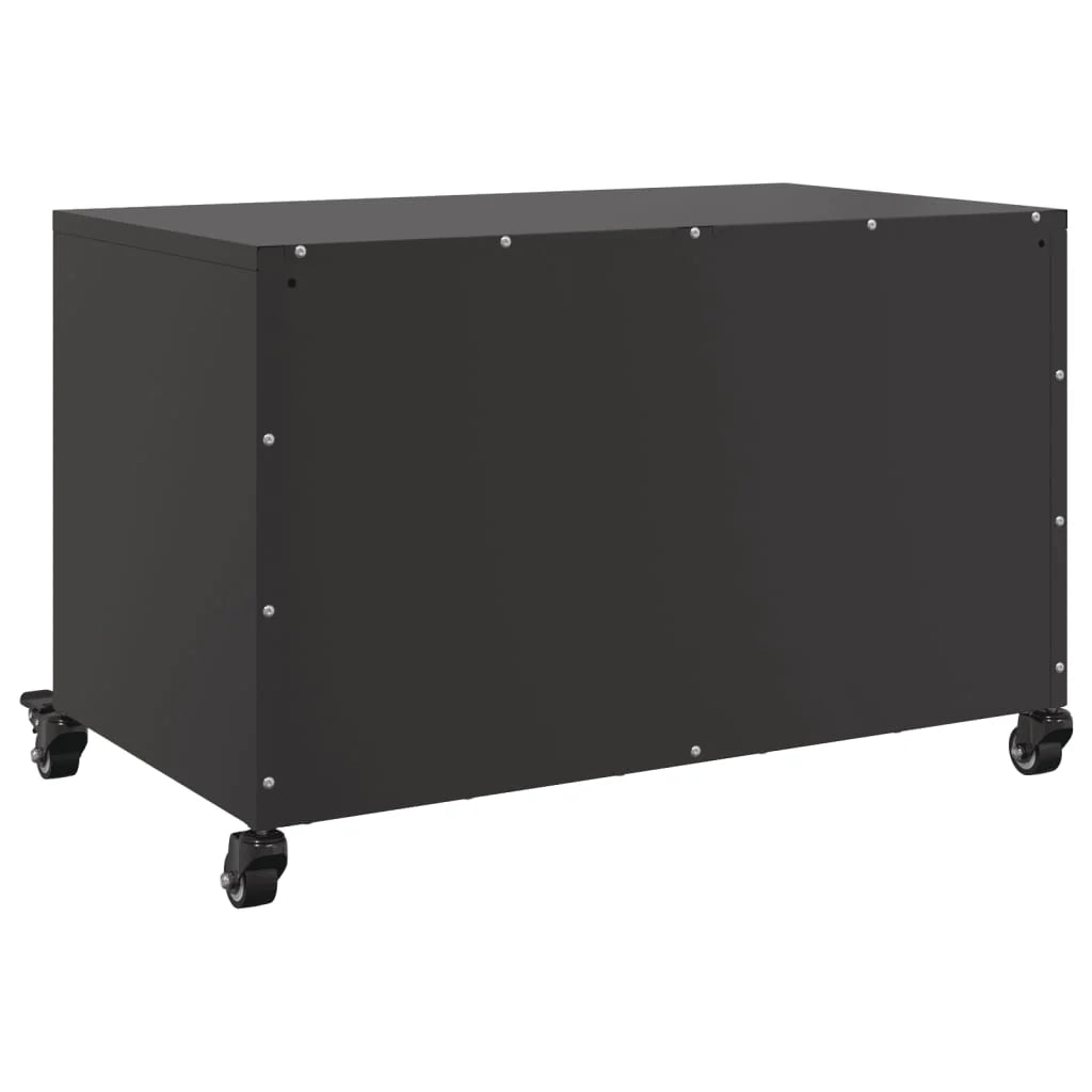 Mobile TV multimediale mensola TV credenza TV adatto per sala da pranzo soggiorno camera da letto 68 x 39 x 43,5 cm acciaio nero 02_0026152