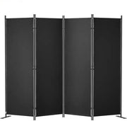 Scheidingswand Portatile - 5,6ft - 4 Pannelli - Flessibile in Altezza e Larghezza - Libero Stante - Ripiegabile - per Ufficio Casa - Nero