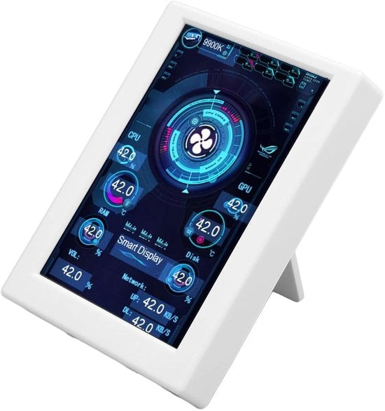 Monitoraggio Temperatura 3,5 Pollici IPS - Schermo - Dati CPU Monitor - Cassetta Metallica - Senza Installazione - Regolazione di Brillantezza - Visualizzazione Adattabile - Display