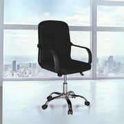 Poltrona ufficio PC116P in tessuto nero con ruote – Eleganza e comfort quotidiano