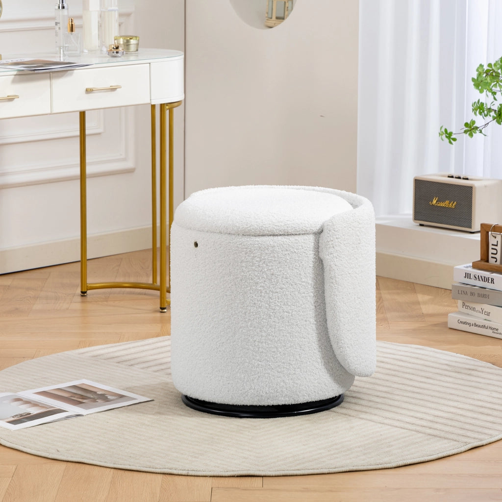 Sedia Girevole Imbottita con Contenitore ¨C MINIMAL ¨C Velluto, Multifunzionale