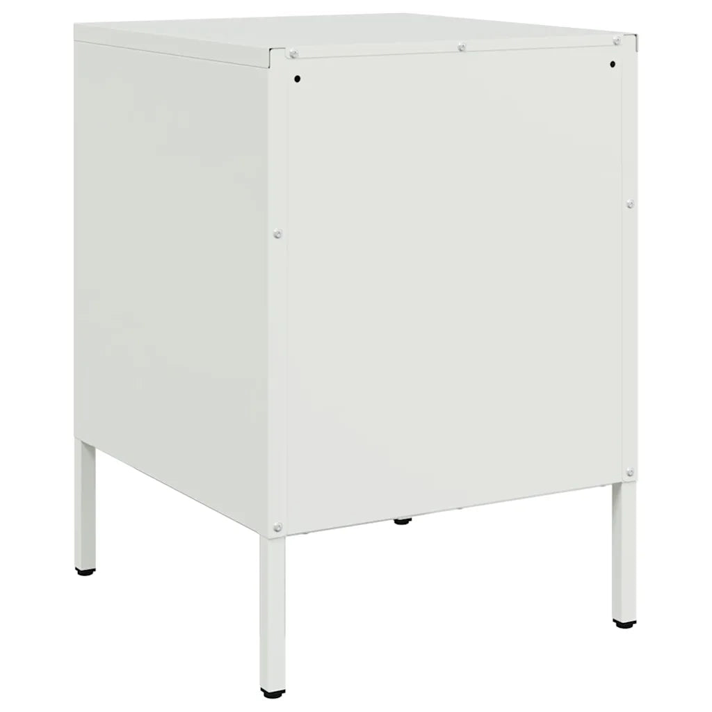 Comodini 2 pz Bianchi 36x39x50,5 cm in Acciaio