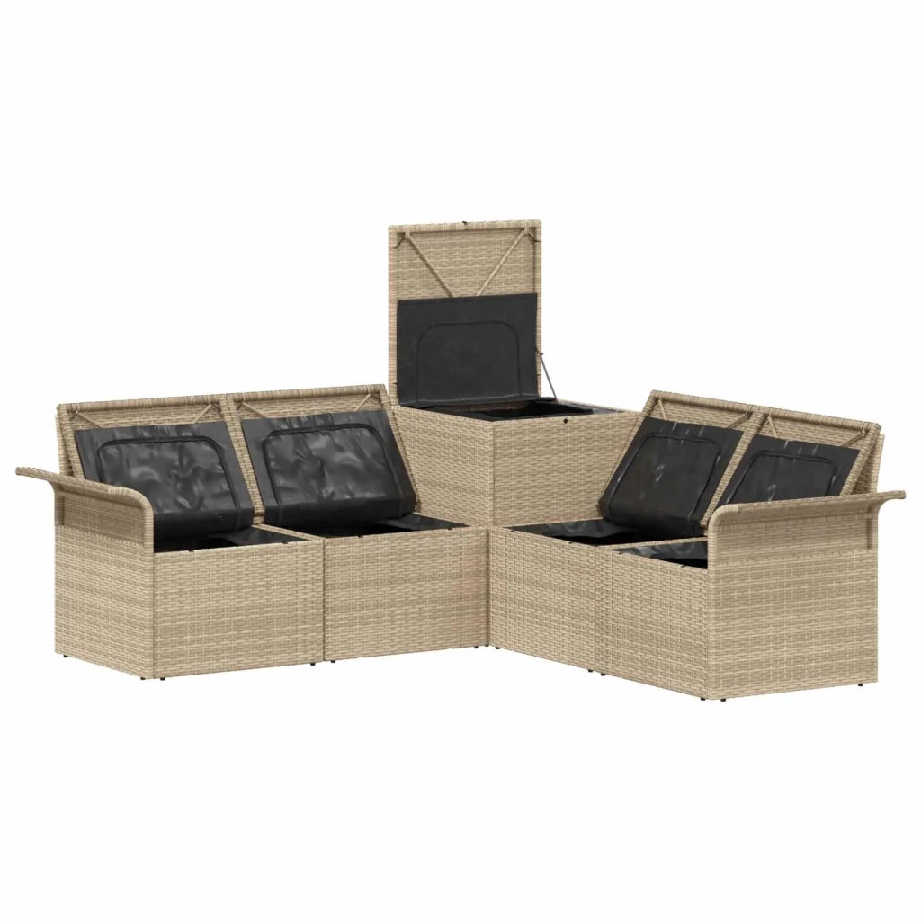 Set di divani 5 pz Beige e Grigio Chiaro 3447745