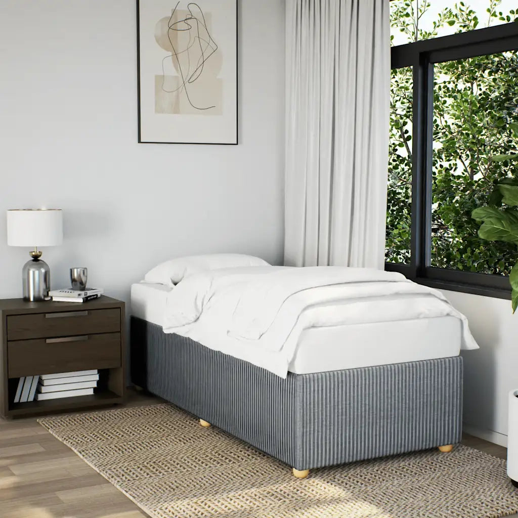 Giroletto senza Materasso Grigio Chiaro 90x200 cm Tessuto