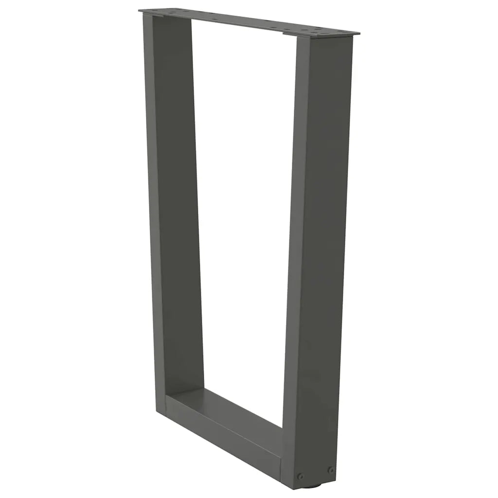 vidaXL Gambe per tavolo da pranzo a forma di V 2 pz Antracite 60x(72-73,3) cm Acciaio