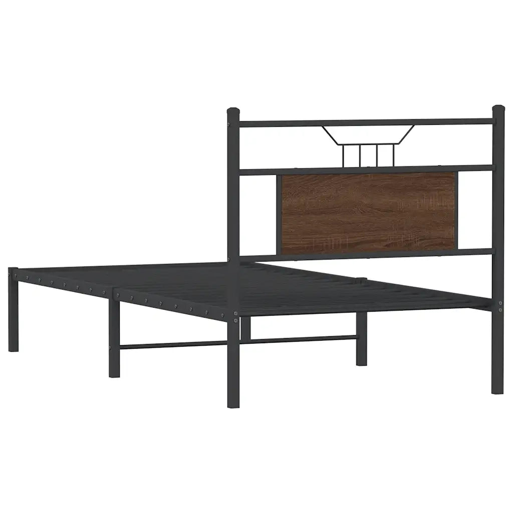 Giroletto senza Materasso Rovere Marrone 75x190cm in Truciolato