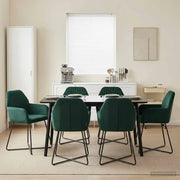 Sedie da pranzo 4 pz Velluto Verde Scuro 55 x 50 x 84 cm 3428375
