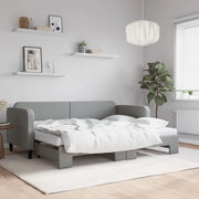 Divano Letto Estraibile Materassi Grigio Chiaro 80x200 Tessuto 3196829
