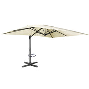 IDMarket - Ombrellone decentrato rotante a 360° CALVI ecru 3x4 M con copertura