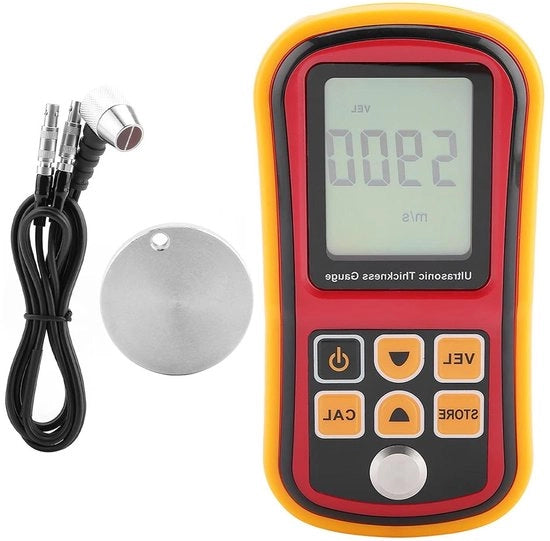 Misuratore di Distanza Ultrasonico Digitale 1.2-300mm Apparecchio di Misura Manuale - Display LCD Debito di Corrosione Misuratore di Spessore di Acciaio Test di Monitoraggio.