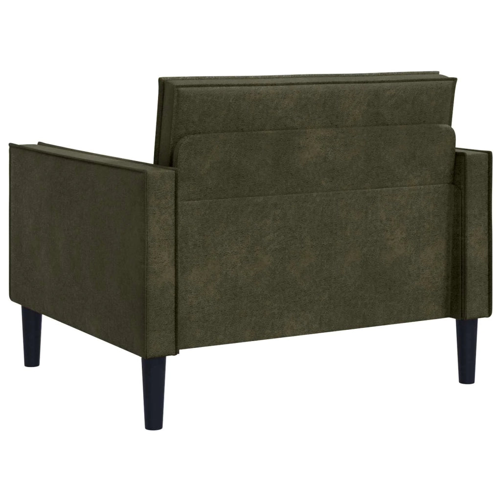 Poltrona XL Verde militare Pelle Scamosciata Sintetica 42043529