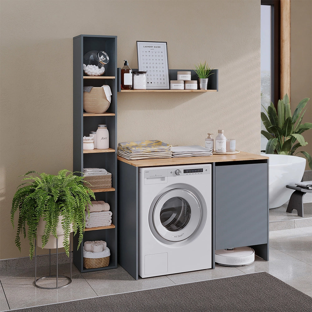 Vicco Mobile lavatrice Antracite/Quercia dorata 119.6 x 88.2 cm con 1 porta