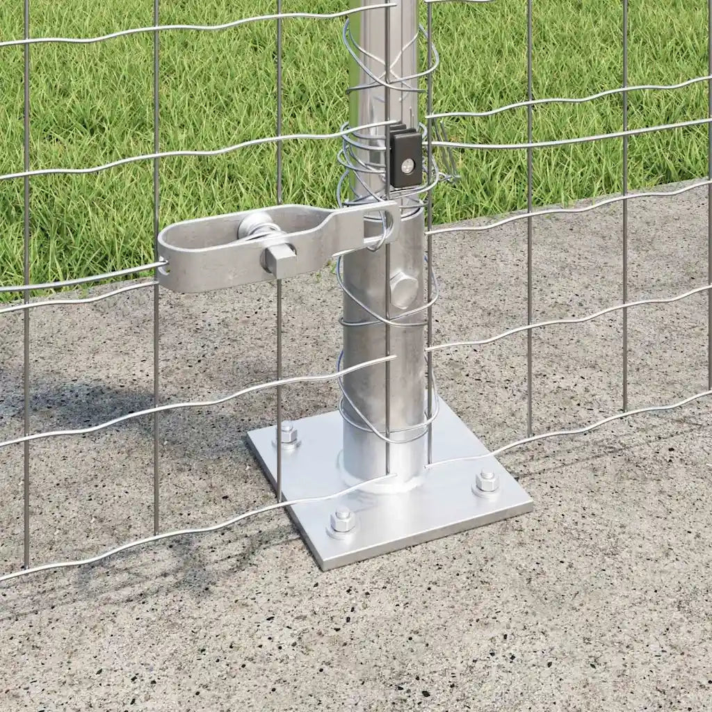 Recinzione da Giardino | Recinzione con Posto Argento 1,4 x 10 m Acciaio