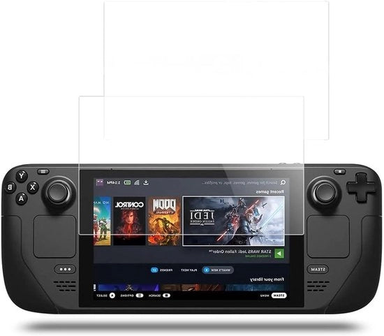 Due pezzi di pellicola protettiva per Steam Deck 7 pollici - vetro resistentente ai graffi 9H HD chiaro