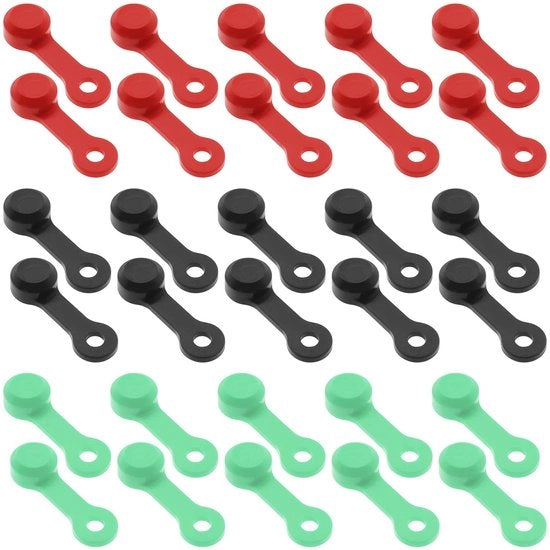 Remontluchting per Cap 30 Stuks - Doppi di gomma - Compatibili con Shimano/SRAM/Hayes/Tektro - Duraturi - Facili da installare - 19 x 6,5 mm - Doppi di gomma per remo