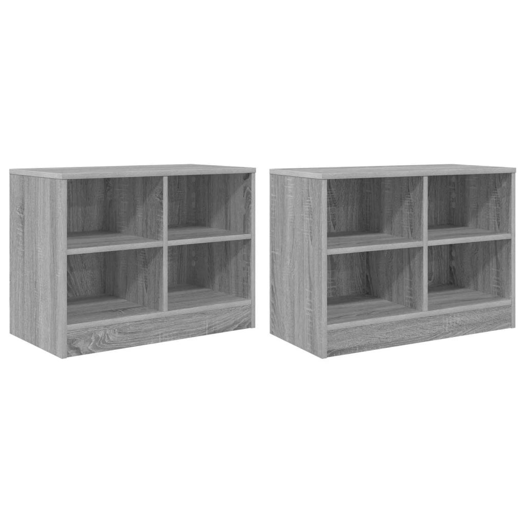 Armadietto per letto 2 pcs Sonoma grigio 66 x 33 x 48 cm