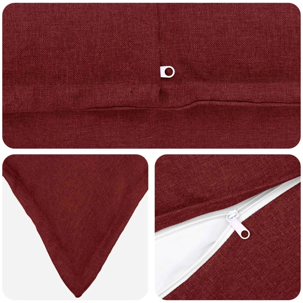 Cuscino con cuscino HOUTEN 12 pz Rosso Vino Lino 934590