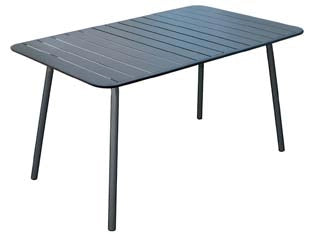 TAVOLO IN ACCIAIO MODELLO LONDRA COLORE ANTRACITE  cm.140x80x73h.    VETTE