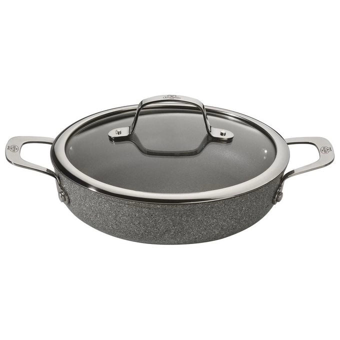 BALLARINI 75002-811-0 Salina Granitium Padella da Portata con 2 Manici Rivestimento Antiaderente a 6 Strati per Induzione Colore Grigio