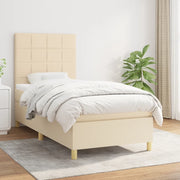 Giroletto a Molle con Materasso Crema 90x200 cm inTessuto cod mxl 65909