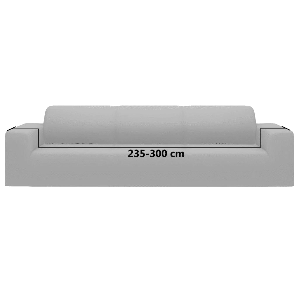 Fodera Elasticizzata Divano 4 Posti in Jersey Poliestere Grigio CFW1688072