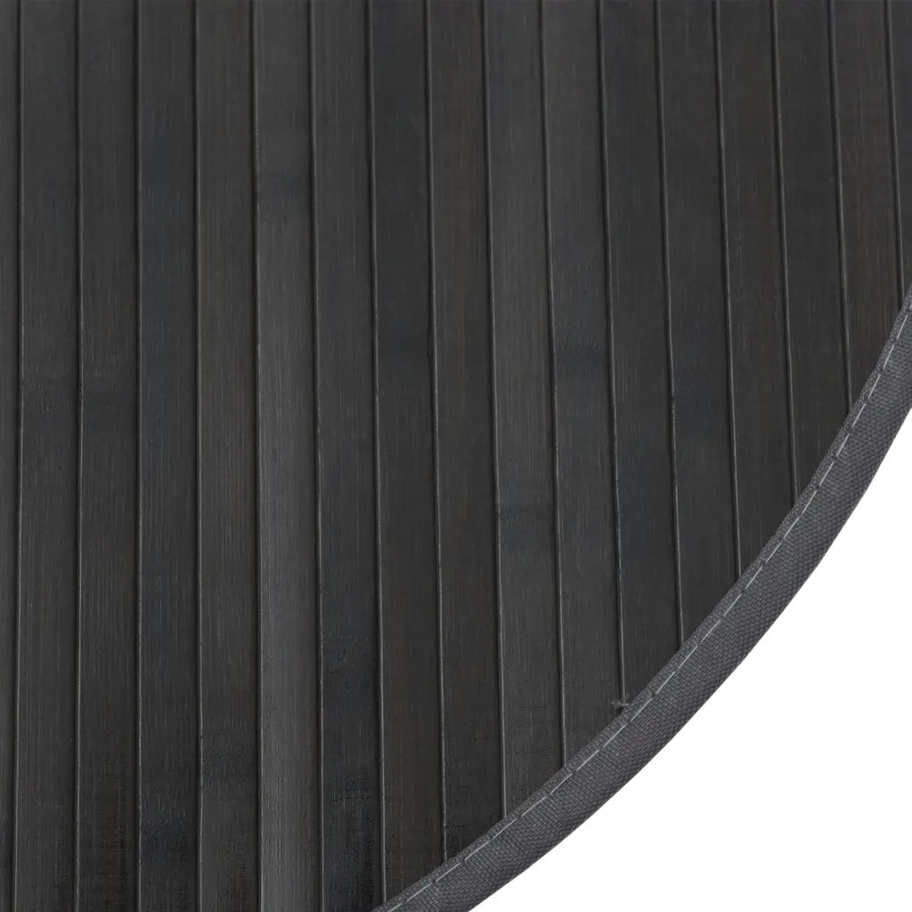 Tappeto Rotondo Grigio 100 cm in BambÃ¹