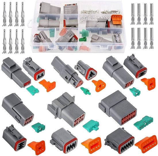 Connettore elettrico impermeabile - 6 set di pin - Alta qualità - Grigio - Adatto per auto e motociclo - Connettore affidabile...