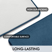 Mat di Supporto Antiscivolo Decorativo per Bagno e Salotto 70 x 120 cm Blu
