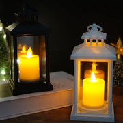 Lanterna esterna a forma di candelabro, set di due: 

- Lampada esterna a doppio strato grande con fiammifero nero (batterie non inclusa)
- Lampada esterna a doppio strato grande con oscillatore bianco (batterie non inclusa)

Senza batteria