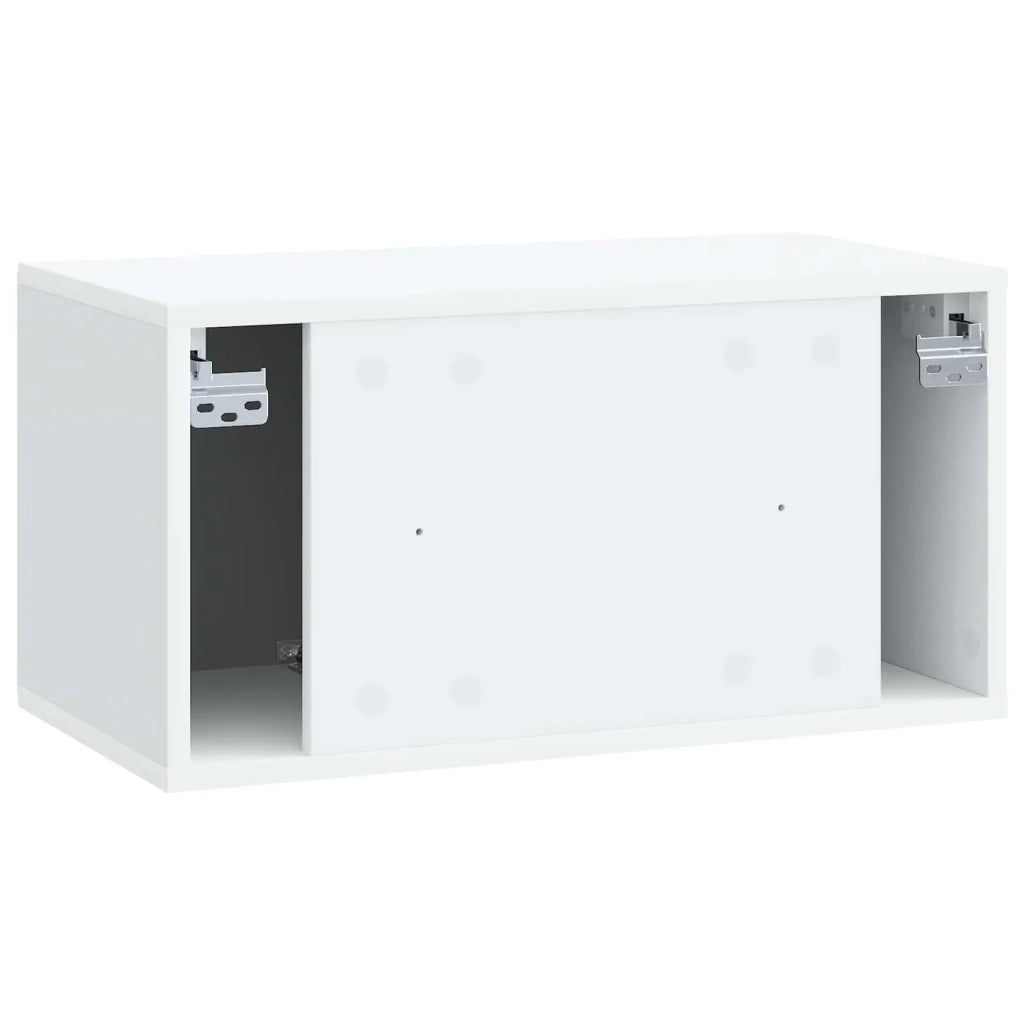 Mobile Porta TV da Muro-Credenza per TV sospesa 59,5 x 31 x 30 cm Bianco