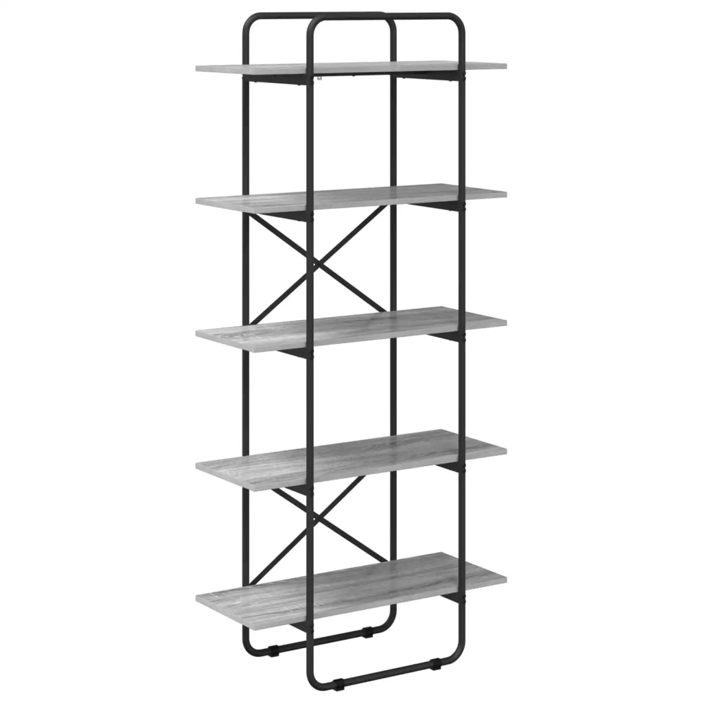 Libreria 5 livelli 80 x 35 x 175,5 cm PB Sonoma grigio 8007807