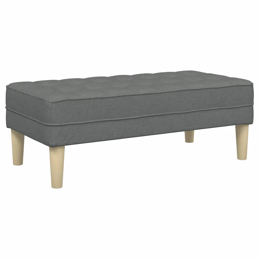 panchina con cuscino Grigio scuro 113 x 57 x 39 cm Tessuto 42001936