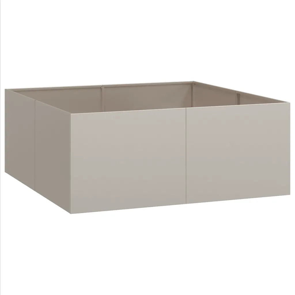 Fioriera Arrugginita 100x100x40 cm in Acciaio Corten 860821