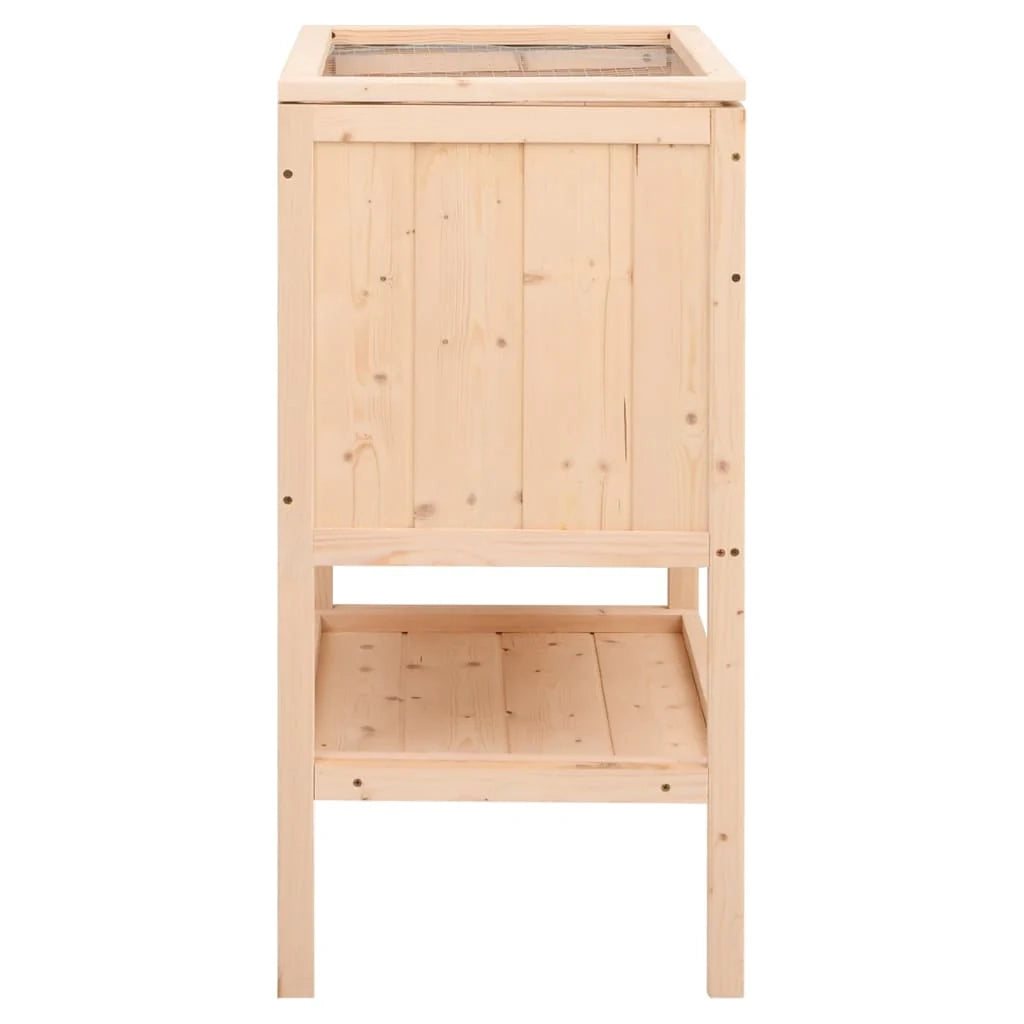 Gabbia per criceti 55 x 40 x 80 cm in legno massello di abete marrone 02_0041678