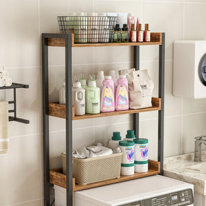 Scaffale bagno sopra WC lavatrice loft industriale ripiani 165 cm