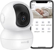 Casa IP 1080p Wi-Fi Camera con Audio a Due Vie e Rilevamento Movimento IR Notturno - Compatibile con Alexa