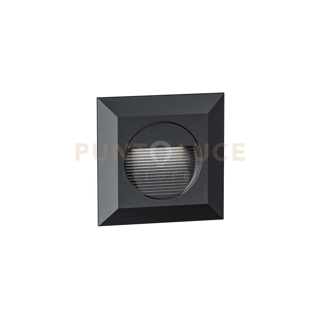 GES2121N- SEGNAPASSI ANTRACITE A LED IN ALLUMINIO E VETRO 4000K 108LM 3W AD INCASSO
