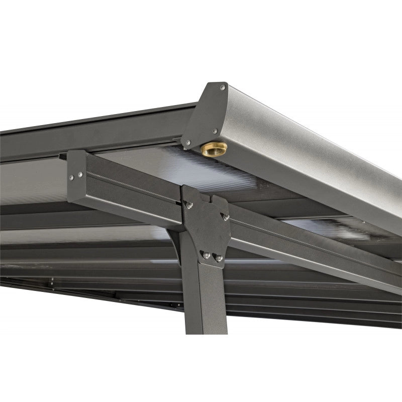 Tettoia addossata in alluminio 501x307 cm – Pergola con copertura in policarbonato 6 mm anti-UV – TT3050AL Foresta