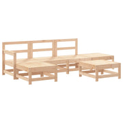 Set Salotto da Giardino 6 pz | Set di Mobili da Esterno in Legno Massello di Pino