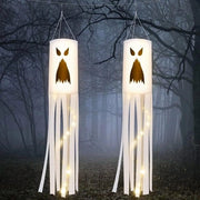 Decorazioni per Halloween con illuminazione LED - 2 pezzi Spettro di vento appeso - Per feste di Halloween - Decorazione per esterni - Giardino e terrazza - Spazio per oltre 75 caratteri.