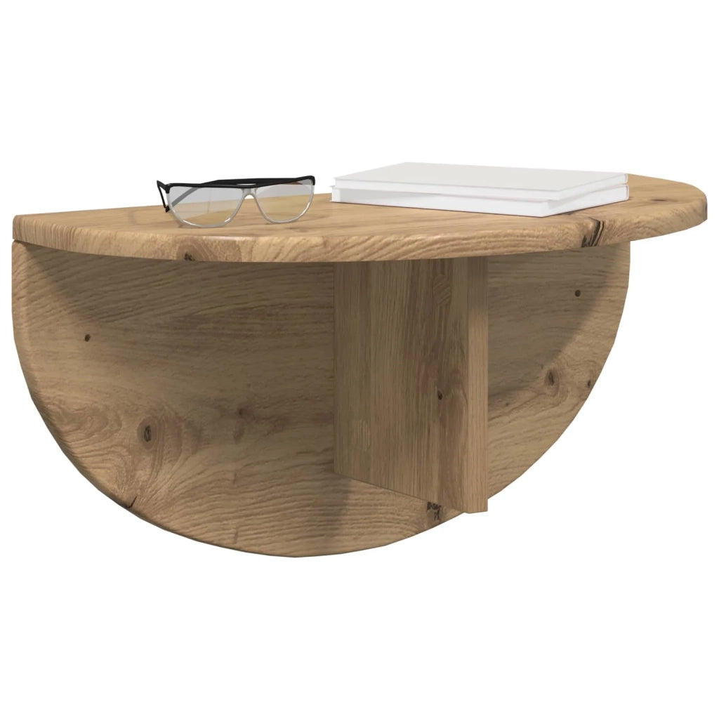 Scaffale da parete Rovere artigianale 48 x 24 x 24 cm