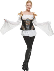 Costume Vest Punk per Donna Adulta - Vest Retro Western per Festa Halloween Carnevale - Thema Gotico - Aspetto Retro