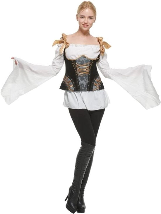 Costume Vest Punk per Donna Adulta - Vest Retro Western per Festa Halloween Carnevale - Thema Gotico - Aspetto Retro